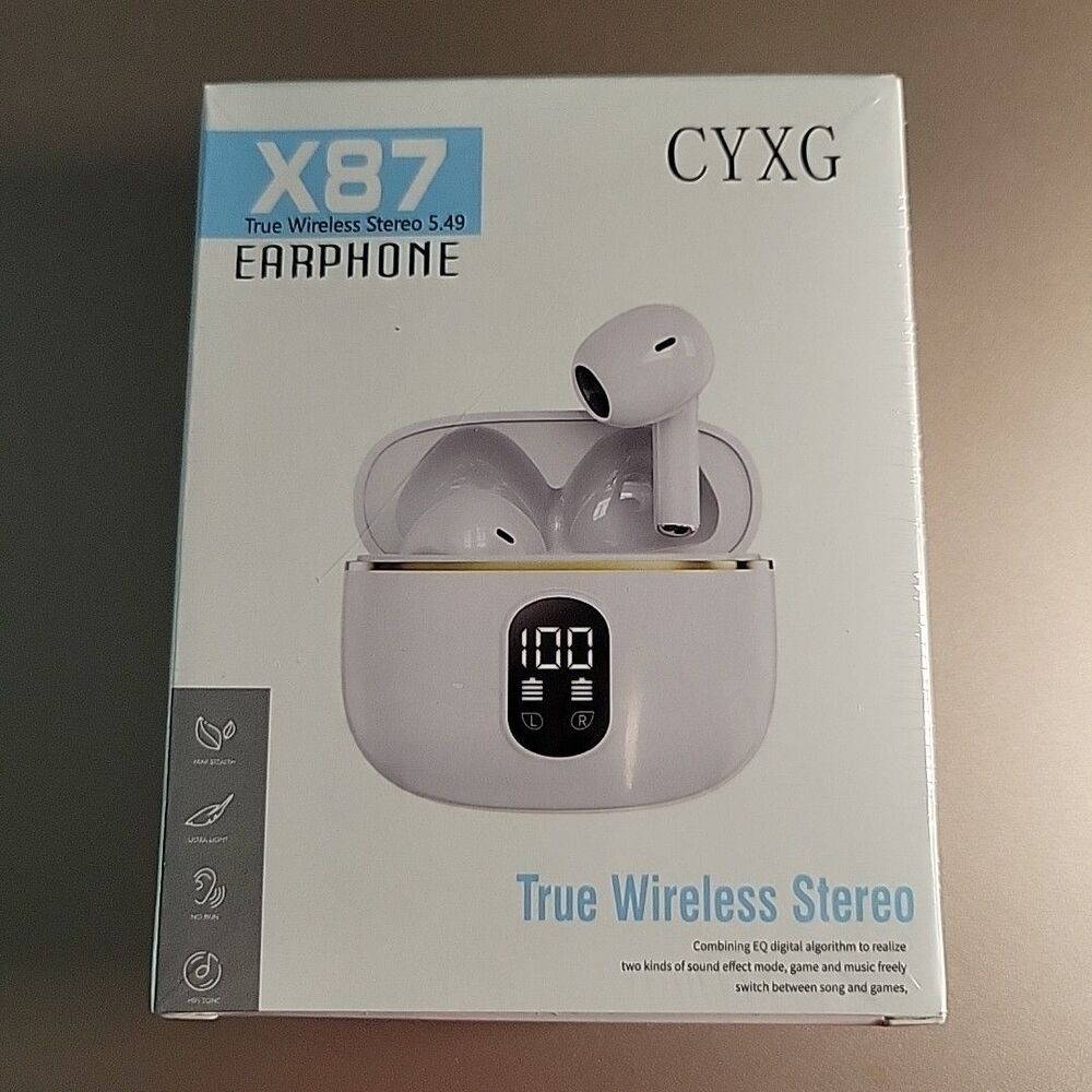 White True Wireless Bluetooth Stereo Earbuds NEW Sealed